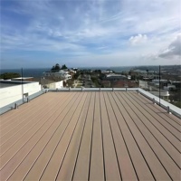 Terrasse en composite, décoration extérieure complète, grain de bois en relief 3D, composite plastique, imperméable, résistant à l'humidité, design moderne