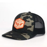 Casquette Trucker en Maille Camouflage avec Logo Brodé Personnalisé, Casquette Snapback à 6 Panneaux, Chapeau de Sport Décontracté d'Extérieur pour Hommes
