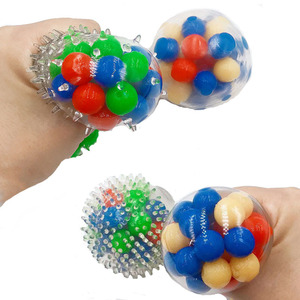 Pelota Antiestrés de TPR Blanca DNA, Pelota de Bolas Pegajosas, Pelota para Apretar, Juguete Promocional de 6CM - Product Image 1