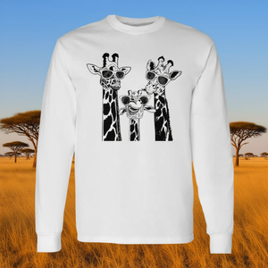 T-shirt a maniche lunghe con occhiali da sole coordinati per la famiglia Giraffe Vacation Safari - Product Image 3