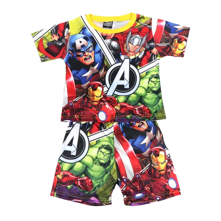 2023 Boys Sets New Summer Short-Sleeved Clothes Cartoon Clothing Children's Shorts Kids Pajamas Casual Two pieces wholesale