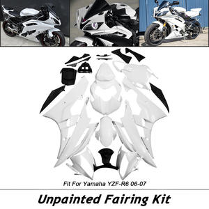 Kit de carénage de carrosserie blanc non peint en ABS Yingsi pour Ya Maha YZF R6 <span class=keywords><strong>2006</strong></span>-2007 Remplacement/réparation avec 1 an de garantie - Product Image 5