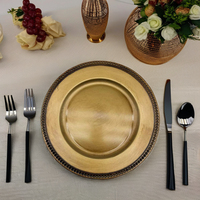 Accessoire de table à manger de ferme intérieur/extérieur écologique en plastique pour assiette de chargeur plat de service pour dessert collations mariage U