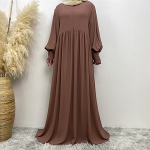 6685 #   Dernière robe musulmane modeste élégante, Abaya ouverte pour femme, robe musulmane avec fermeture éclair sur le devant, robes en mousseline de haute qualité - Product Image 5