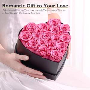 Eterfield ดอกไม้ตลอดไปในกล่องรูปหัวใจเก็บรักษาดอกกุหลาบที่มีอายุมากกว่าหนึ่งปีของขวัญสำหรับแม่<span class=keywords><strong>ภรรยา</strong></span>วันวาเลนไทน์ - Product Image 4