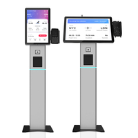 Écran tactile capacitif sur pied pour intérieur, 15,6, 21,5, 32 pouces, borne de paiement automatique, kiosque interactif en libre-service, Android
