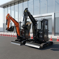 Excavatrice compacte sur chenilles HQE-25 à faible consommation de carburant, 2500 kg, moteur diesel Yanmar, transmission hydraulique, faible consommation de carburant, capacité de la benne de 0,068 m³