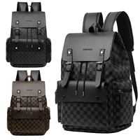 Sac à dos Oxford imperméable de haute qualité, design géométrique, double boucle, cordon de serrage, unisexe, pour le quotidien, le bureau, les voyages, sac à dos pour ordinateur portable