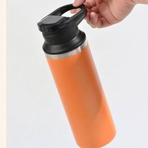 Gourde isotherme en acier inoxydable 500 ml (17 oz) avec logo personnalisé, bouteille d'eau isolée, gobelet de voyage et de sport avec couvercle anti-fuite - Product Image 4