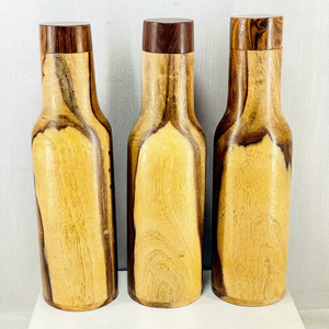 Botella de Agua Ecológica Hecha a Mano de Madera Pura para el Cuidado de la Salud, Modelo FWE-018 de FALAK WORLD EXPORT, Venta al Por Mayor desde India - Product Image 1