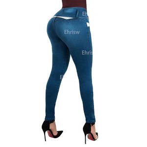 Levanta Cola Colombianos กางเกงยีนส์ยกกระชับก้น,กางเกงยีนส์ยกกระชับสัดส่วนสีน้ำเงินเอวสูง - Product Image 1