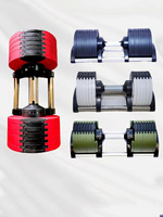 Ensemble d'haltères réglables de haute qualité, enquêtes de 4 kg, options 20 kg, 24 kg, 32 kg, 40 kg pour la musculation en salle de sport