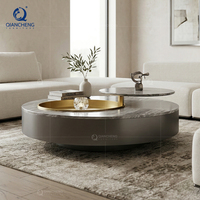 Mesa de Centro Giratoria de Mármol para Proyectos Hoteleros, Proveedor y Fabricante, Venta Especial, Muebles de Sala de Estar, Mesa de Centro de Metal de Lujo