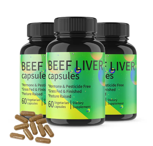 Cápsulas de Órganos de Res Alimentada con Pasto, Personalizadas OEM, con Hígado de Res, Corazón de Res y Linfático, Suplemento para el Apoyo Inmunológico y Aumento de Energía - Product Image 2