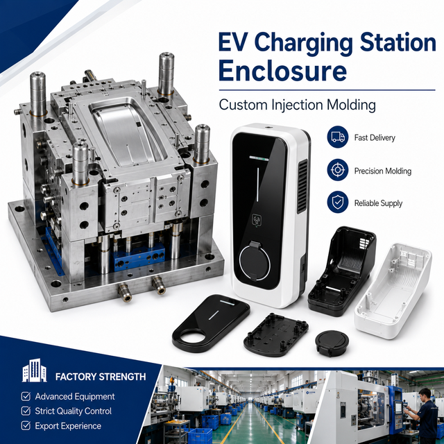 Custom EV Charger Enclosure ABS PC Plastic Housing OEM Wallbox Charging Station Shell Injection Molding