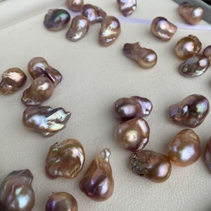 Perles d'eau douce rondes lâches Edison, grandes, blanches, 11-12 mm, avec imperfections, motifs de croissance uniques, couleur nucléaire - Product Image 3