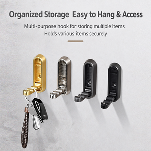 Compact 1PCS Gold Aluminum Alloy Eco-Friendly Foldable Modern Multifunction Hooks for <b>Wall</b> Bathroom Kitchen Bedroom - Product Image 5
