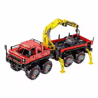 Mould King 13146 Camion forestier articulé tout-terrain RC, blocs de construction, télécommande APP 2.4G, véhicule d'ingénierie, modèle de loisir