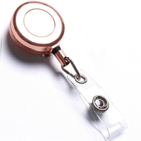 JRGIFTS XH-03 Carrete Retráctil para Tarjetas de Identificación, de Aleación de Zinc, 28 mm de Diámetro, Longitud Extensible de 500 mm