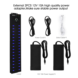 Sipolar shenzhen nuevo metal a832 32 Puerto usb hub desarrollado multi puerto usb de carga con ventilador de refrigeración - Product Image 6
