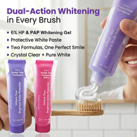 Dentifrice blanchissant personnalisé avec logo, fluorure, haleine fraîche, PAP HP, format voyage 100g