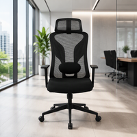 Fauteuil de bureau pivotant moderne pour cadres, avec support lombaire réglable, chaise ergonomique en maille pour bureau à domicile - Vente en gros