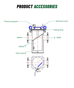 DN100 cBasket Strainer-Rohrleitungsfilter, anpassbare Filterpräzision von 40 Mesh, OEM & ODM verfügbar. - Product Image 6