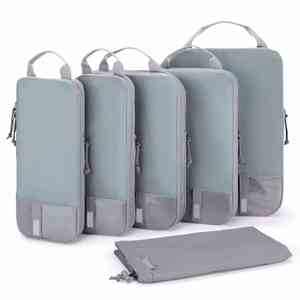 6 Pcs Set Fashionable Travel Cubes Organizers With Zippered Closure Lightweight Compression Packing for <b>Suitcase</b> - Product Image 4