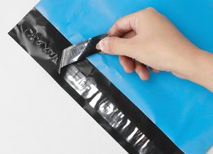 Pochette d'expédition en polyéthylène recyclable avec logo imprimé personnalisé, sac express, emballage pour chaussures, vêtements, enveloppe, pochette - Product Image 6