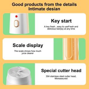 Nuevo Licuador Portátil Inalámbrico Recargable por USB de 450 ml con 10 Cuchillas, Pequeña Máquina para Alimentos Complementarios, Licuadora para Hielo Picado y Smoothies - Product Image 4