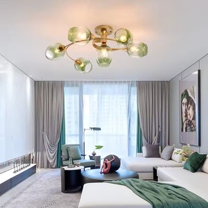 Lampes de plafond LED modernes avec abat-jour <span class=keywords><strong>en</strong></span> <span class=keywords><strong>verre</strong></span>, salon, salle à manger, éclairage domestique, lustre <span class=keywords><strong>en</strong></span> <span class=keywords><strong>verre</strong></span>, luminaire de plafond - Product Image 4