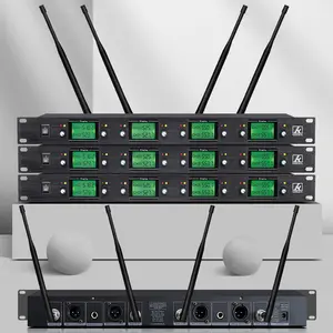 Hệ thống hội nghị không dây Chuyên nghiệp UHF-808A erzhen phát sóng micrô họp văn phòng UHF 6 kênh