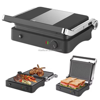 Aifa Plateau d'égouttage détachable à 180 ° Rangement facile à nettoyer Presse à panini Panneau de contrôle numérique de couleur Plaque de gaufre PTFE domestique électrique