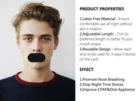 Usine en gros LOGO personnalisé motif taille sans latex aide au sommeil joint bouche bande pour dormir