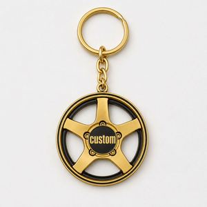 Porte-clés en gros de haute qualité, personnalisés, modèle jante de voiture, design course automobile, souvenir - Product Image 2