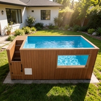 Piscine conteneurisée 20 pieds en acier, portable, pour complexe hôtelier - Offre Spéciale