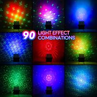 Wuzstar Nouvelle Lampe Stroboscopique Mini Disco du Nouvel An, Activée par le Son, Télécommande, Minuteur, 90 Motifs, LED RGB, Alimentation USB, Éclairage de Fête pour