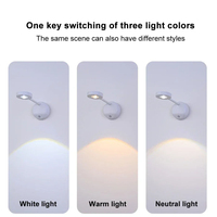 Lampu Kabinet Gambar LED Sensor Gerak Isi Ulang 3 Suhu Warna Kontrol Sentuh untuk Galeri Seni Rumah