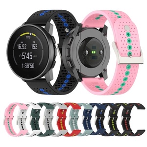 สายรัดข้อมืออัจฉริยะแบบสปอร์ต ระบายอากาศได้ดี สำหรับ <span class=keywords><strong>Suunto</strong></span> <span class=keywords><strong>9</strong></span> <span class=keywords><strong>Peak</strong></span> ขนาด 22 มม. 20 มม. สายนาฬิกาซิลิโคนสองสี - Product Image 1