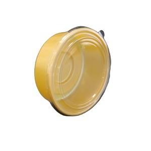 Round disposable fruit cake divided lid and base supermarket take away box clam shell for cake packaging