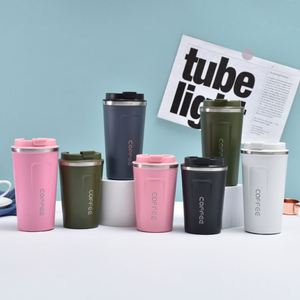 Taza de Café de Acero Inoxidable 304 de 510 ml con Tapa Abatible, Aislada al Vacío, Portátil, para Actividades Promocionales - Product Image 3