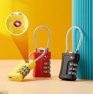 กุญแจล็อคสายเคเบิลแบบผสม 3 หลัก ได้รับการรับรองจาก <span class=keywords><strong>TSA</strong></span> สำหรับกระเป๋าเดินทาง กระเป๋าเป้สะพายหลัง และกระเป๋าเดินทางอื่นๆ - Product Image 6