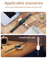 Chargeur magnétique portable pour montre, mini batterie externe 1500 mAh, charge rapide pour les séries 10/9/8/7/6/5/4/SE/Ultra
