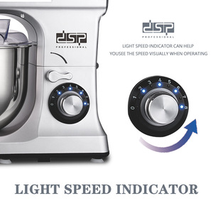 Robot pâtissier DSP 7L 1300W 8 vitesses avec tête inclinable pour la préparation des pâtes - Product Image 4