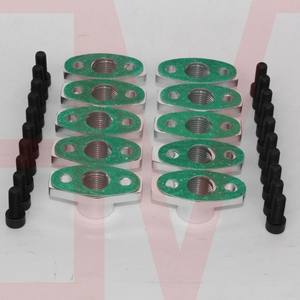 T3 T4 T04E T04 39mm NPT 1/<span class=keywords><strong>2</strong></span> Zoll Innengewinde Turbo Öl-Zufuhr- und Ablassleitung Adapterflansch - Product Image 5