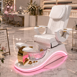 Poltrona Multifunzione di Lusso <span class=keywords><strong>per</strong></span> Salone di Manicure, Vasca <span class=keywords><strong>per</strong></span> Pedicure, Reclinabile, Regolabile, con Massaggio Elettrico - Product Image 3