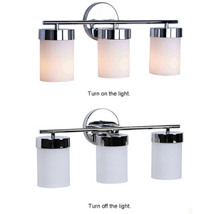 Lampes murales modernes de haute qualité pour salon, métal + verre, 2700K, éclairage intérieur, commande par interrupteur, variateur d'intensité, abat-jour rond - Product Image 6