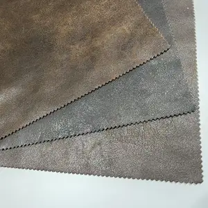 China Manufacturer Bronzing Bonded Sofa Fabric Polyester Suede Upholstery Home Deco Fabric