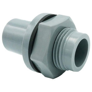 Conexión de tubería industrial de PVC con rosca, tipo recto, para tanque, modelo Kansaikako P29-004, tamaño de puerto - Product Image 1