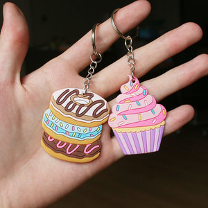 Llaveros Realistas de Hamburguesa, Pizza, Perro Caliente, Nueva Colección de Colgantes de PVC de Goma Suave - Product Image 2